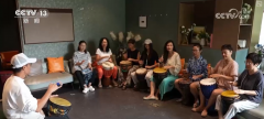 中老年模特走秀培训课正正在进行